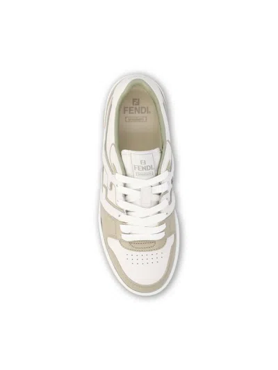 Fendi Leather Sneakers With Ff Lateral Logo