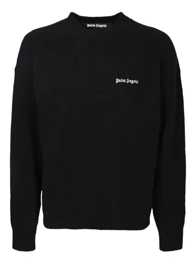 Palm Angels Cotton Oversize Crew Neck Sweatshirt