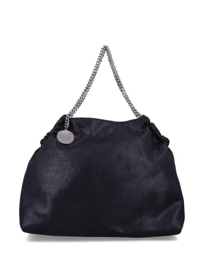 Stella Mccartney Soft Textured Black Bag With Elegant Chain Strap