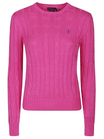 Polo Ralph Lauren Cable Knit Sweater With Round Neckline And Long Sleeves
