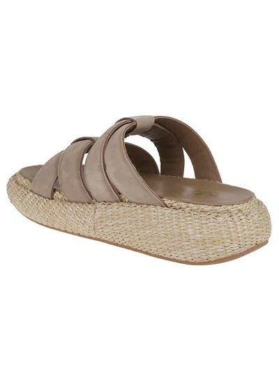 Ash High Suede And Raffia Slipper