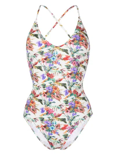 Anjuna Mara Floral-print Scoop-neck Swimsuit