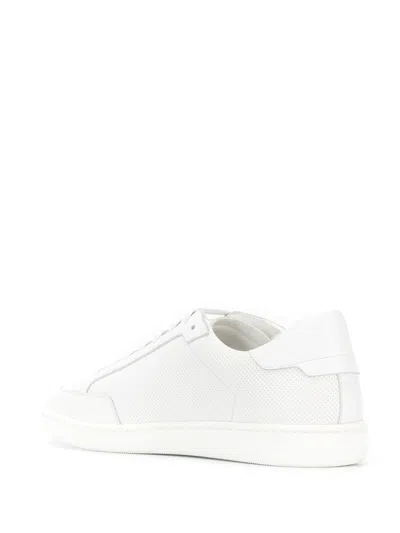 Saint Laurent Low-top Leather Sneakers Round Toe