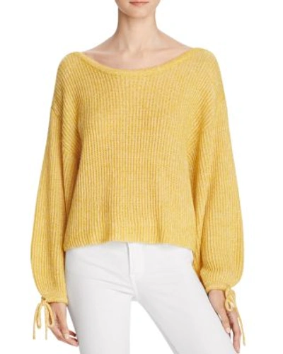 Ella Moss Cuff Sweater In Mustard