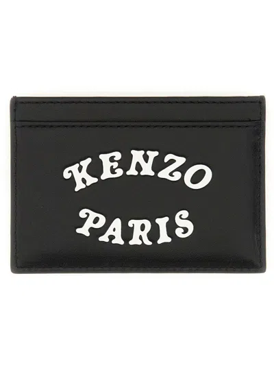 Kenzo Elephant Print Leather Cardholder