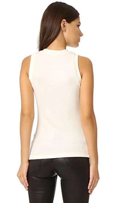 Shop Getting Back To Square One Ribbed Muscle Tee In Vanilla Ice