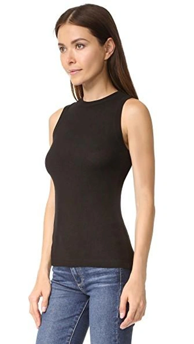Shop Getting Back To Square One Ribbed Muscle Tee In Black