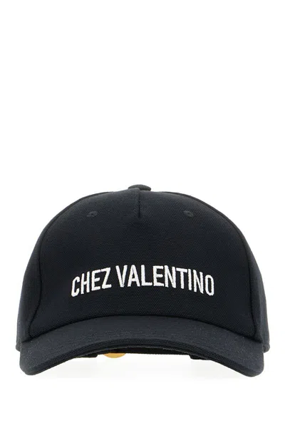 Valentino Cotton Baseball Cap With Embroidery