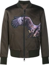NEIL BARRETT eagle patch bomber jacket,DRYCLEANONLY