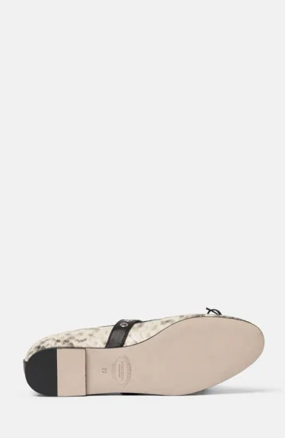 Scarosso Astrid Python Printed Flat Shoes In Neutral