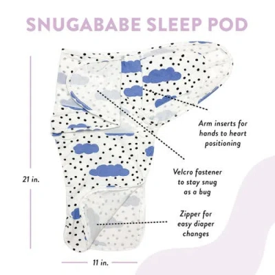 Norani Organic Snugababe Swaddle Sleep Pod With Arm Inserts