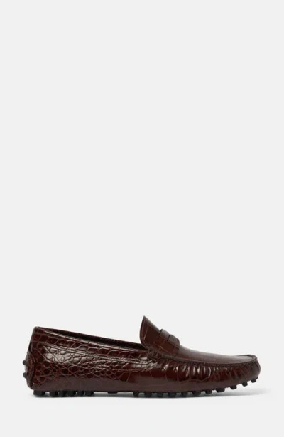 Scarosso Michael Almond Toe Loafers In Brown