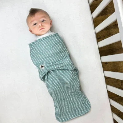 Norani Organic Snugababe Swaddle Sleep Pod With Arm Inserts In Green