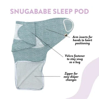 Norani Organic Snugababe Swaddle Sleep Pod With Arm Inserts In Green