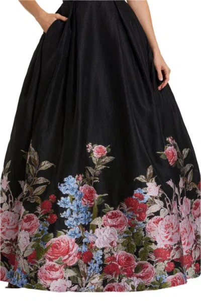 Mac Duggal 11970 Long Ball Gown Floral Prom Dress