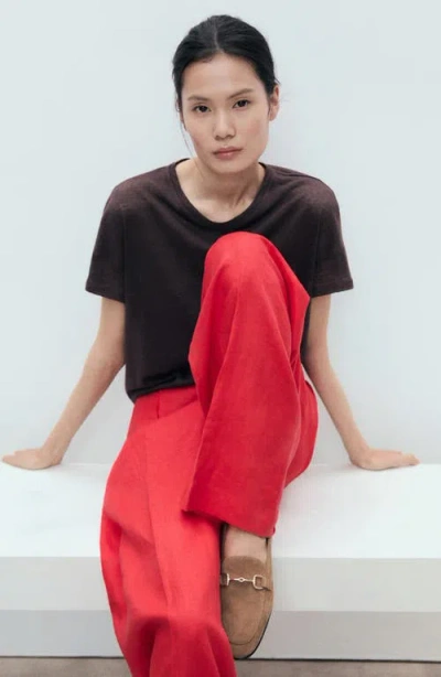 Mango Women's Buckle Suede Moccasins