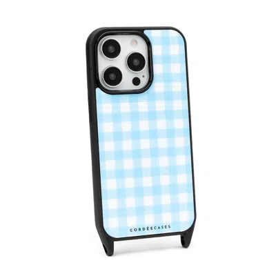 Cordée Cases Blue / White Gingham Phone Case Powder Blue Magsafe