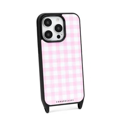 Cordée Cases Blue / White Gingham Phone Case Blush Magsafe