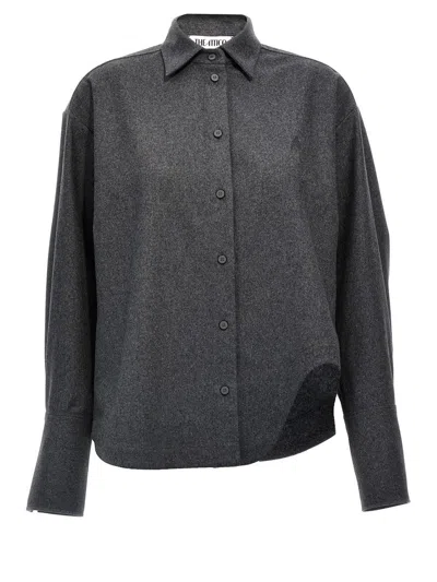 Attico Dark Grey Wool Blend Eliza Shirt