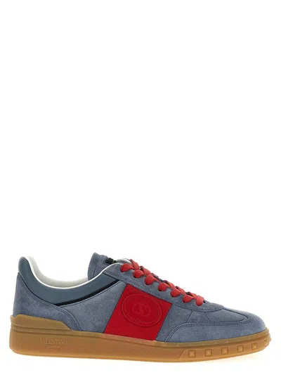 Valentino Garavani Men Upvillage Low Top Sneaker In Split Leather And Calfskin Nappa Leather