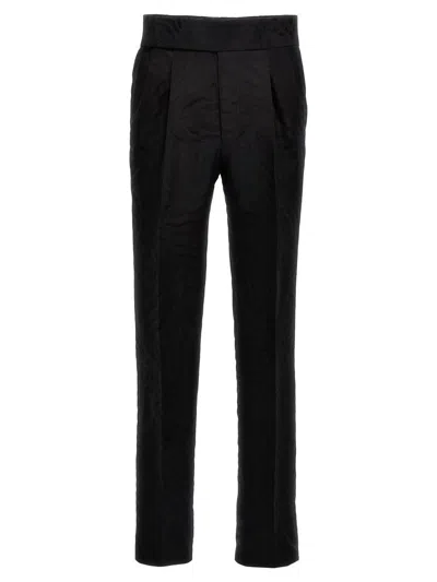 Bally Pressed-crease Tapered-leg Regular-fit Cotton And Wool-blend Trousers