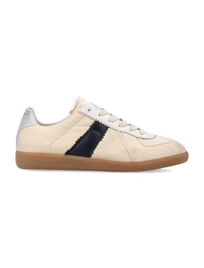 Maison Margiela Replica Leather And Suede-trimmed Twill Sneakers