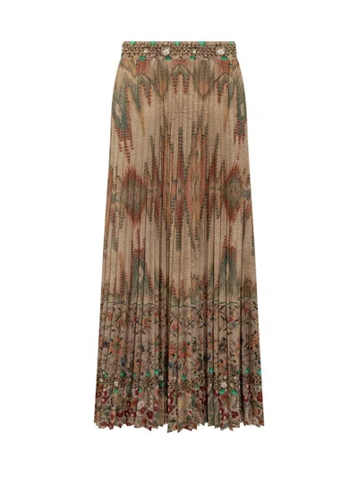 Pierre-louis Mascia Pierre Louis Mascia Printed Silk Skirt