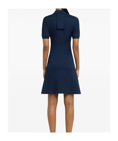 Courrèges Blue Navy Short-sleeve Mini Dress In Black