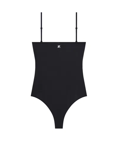 Courrèges Heritage One-piece Swimsuit In Black