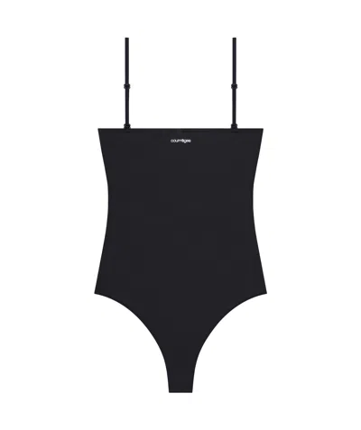 Courrèges Heritage One-piece Swimsuit In Black