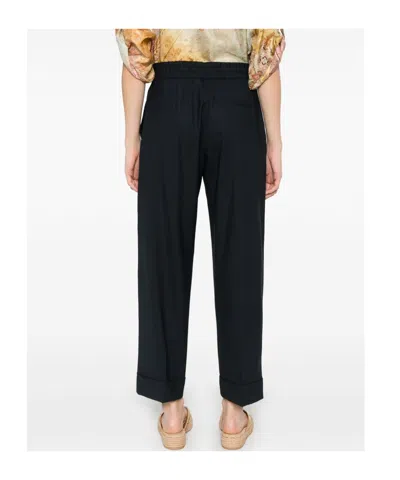 P.a.r.o.s.h Blue Wool Pants In Black