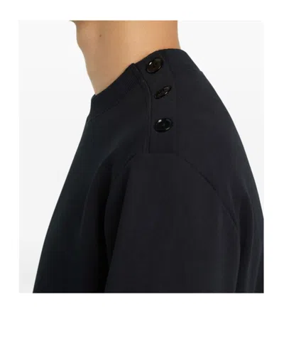 Courrèges Buttoned Jersey Sweatshirt