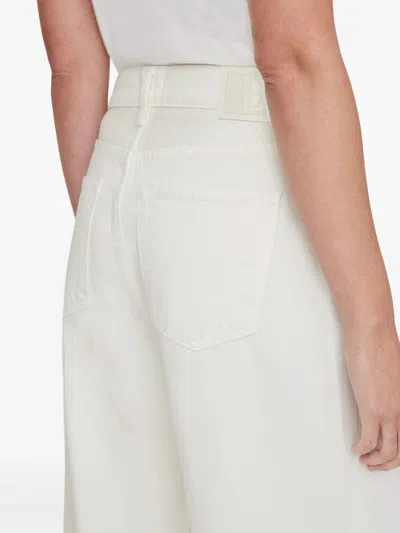 Anine Bing White Straight Leg Jeans