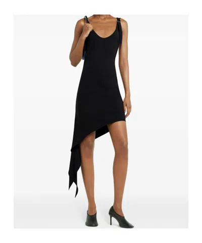 Courrèges Courregès Black Polyester Mini Dress