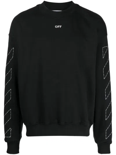 Off-white Regular Fit Jersey With Distinctive Logo And Textured Detailing