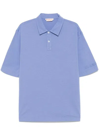 Marni Oversized Cotton Jersey Polo Shirt