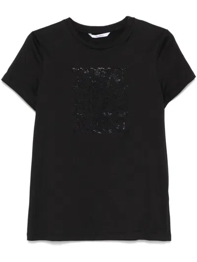Max Mara Embellished Round Neck Top With Graphic Detail