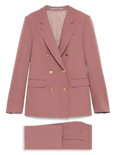 Tagliatore Double-breasted Suit With Flap Pockets And Notched Lapels
