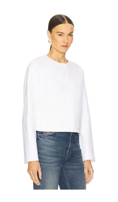 Vince Collarless Jacket In White