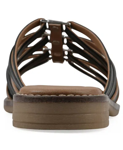 White Mountain Mazy Sandal In Black