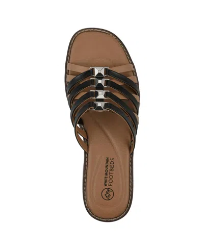 White Mountain Mazy Sandal In Black