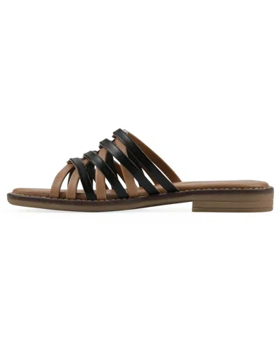 White Mountain Mazy Sandal In Black