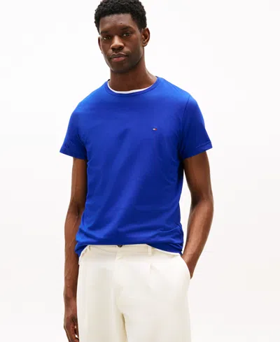 Tommy Hilfiger Men's Stretch Cotton Slim-fit T-shirt In Blue