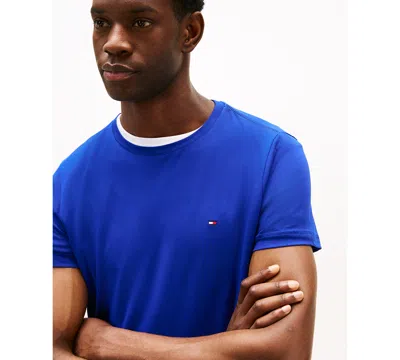 Tommy Hilfiger Men's Stretch Cotton Slim-fit T-shirt In Blue