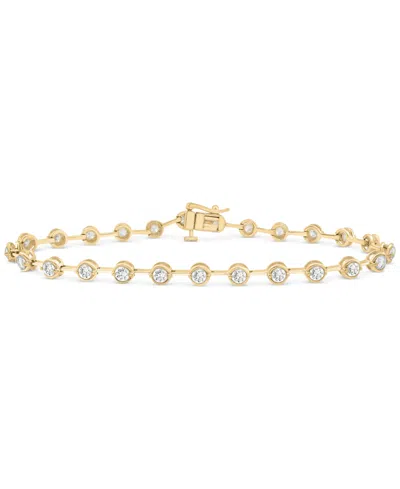 Macy's Diamond Bezel Link Bracelet (2 Ct. T.w.) In 10k Gold, Exclusively At