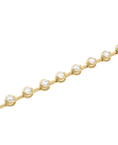 Macy's Diamond Bezel Link Bracelet (2 Ct. T.w.) In 10k Gold, Exclusively At