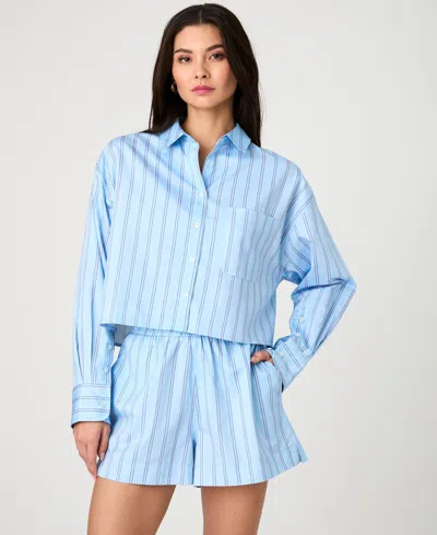 French Connection Lorenzo Stripe Shorts In Blue