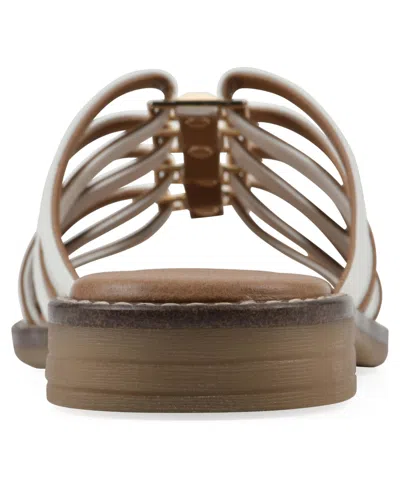 White Mountain Women's Mazy Slip-on Flat Sandals