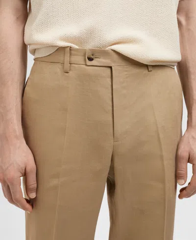 Mango Men's Paris Slim-fit Suit Pants In Brown