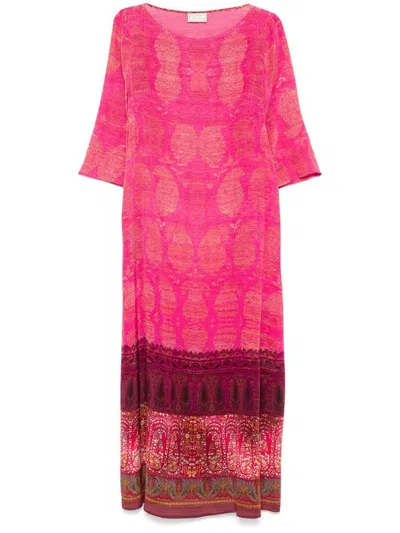 Pierre-louis Mascia Pierre Louis Mascia Printed Silk Maxi Dress